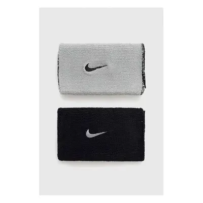 Náramky Nike 2-pack šedá barva