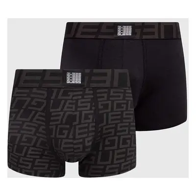 Boxerky Guess 3-pack pánské, černá barva