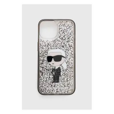 Obal na telefon Karl Lagerfeld iPhone 15 6.1 pruhledná barva