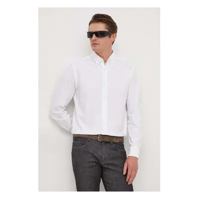 Košile BOSS bílá barva, regular, s límečkem button-down, 50508914