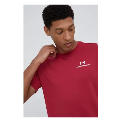 Tréninkové tričko Under Armour Rush Energy vínová barva, 1366138-001