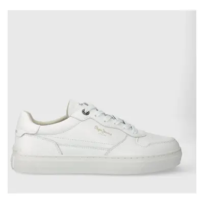 Kožené sneakers boty Pepe Jeans PMS00009 bílá barva, CAMDEN CLASS M