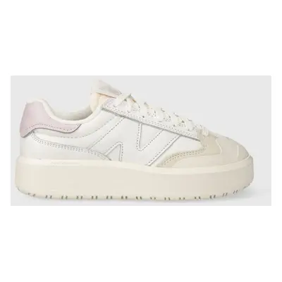 Kožené sneakers boty New Balance CT302SP bílá barva