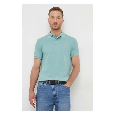 Bavlněné polo tričko Ralph Lauren zelená barva, 710536856