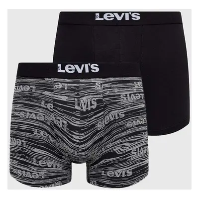 Boxerky Levi's 2-pack pánské, černá barva