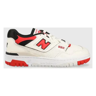 Kožené sneakers boty New Balance BB550VTB béžová barva