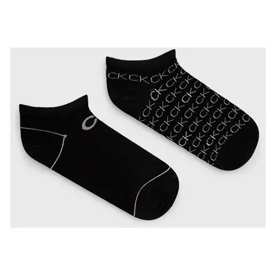 Ponožky Calvin Klein (2-pack) dámské, černá barva, 701218779