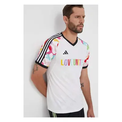 Tréninkové tričko adidas Performance Pride Tiro bílá barva