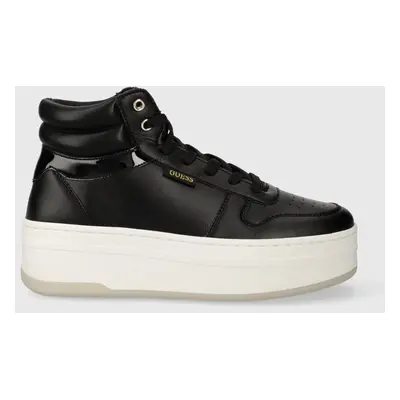 Sneakers boty Guess LINZY černá barva, FL8LIZ LEA12