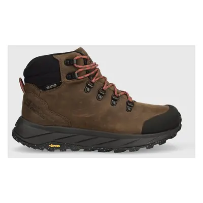 Boty Jack Wolfskin Terraquest X Texapore Mid pánské, hnědá barva