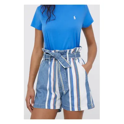 Džínové šortky Pepe Jeans Phoebe Retro dámské, vzorované, high waist