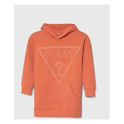 Dívčí šaty Guess oranžová barva, mini