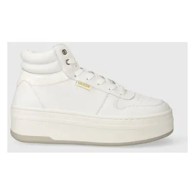 Sneakers boty Guess LINZY bílá barva, FL8LIZ LEA12