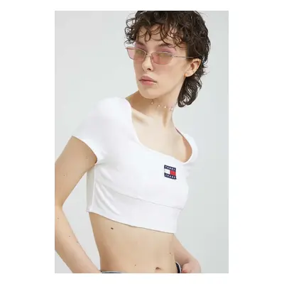 Top Tommy Jeans dámský, bílá barva