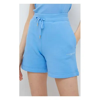 Kraťasy Tommy Hilfiger dámské, hladké, high waist, WW0WW38348