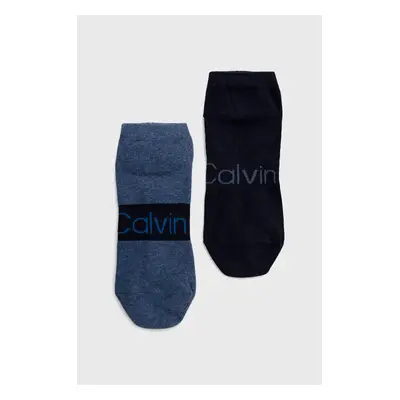 Ponožky Calvin Klein (2-pack) pánské, modrá barva, 701218712