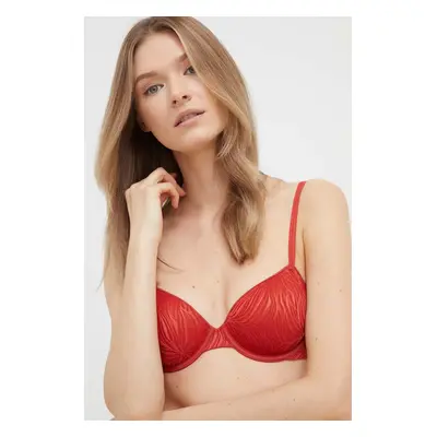 Podprsenka Calvin Klein Underwear vínová barva, 000QF6875E