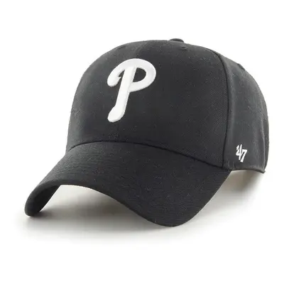 Čepice 47brand MLB Philadelphia Phillies černá barva, s aplikací