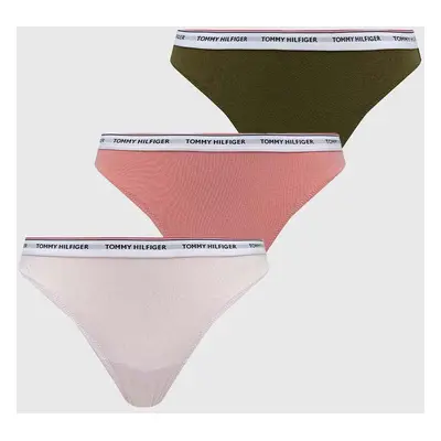 Tanga Tommy Hilfiger 3-pack růžová barva, UW0UW04894