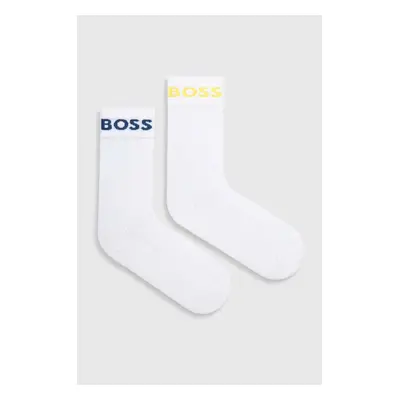 Ponožky BOSS 2-pack pánské, bílá barva, 50467707