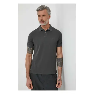 Bavlněné polo tričko Pepe Jeans NEW OLIVER GD šedá barva, PM542099