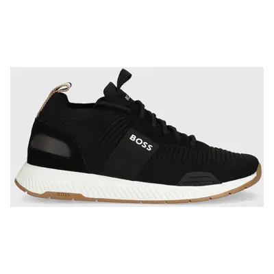 Sneakers boty BOSS Titanium černá barva, 50498245