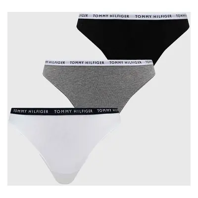 Tanga Tommy Hilfiger (3-pack) šedá barva, UW0UW02829