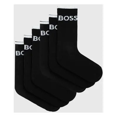 Ponožky BOSS 6-pack pánské, černá barva, 50510168