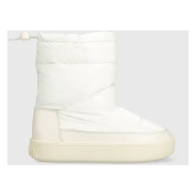 Sněhule Tommy Jeans TJW WINTER BOOT bílá barva, EN0EN02252