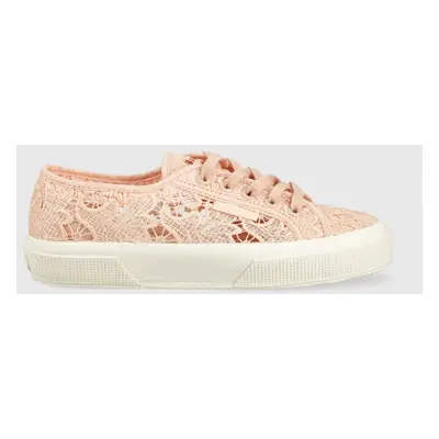 Tenisky Superga 2750 MACRAME dámské, růžová barva, S81219W