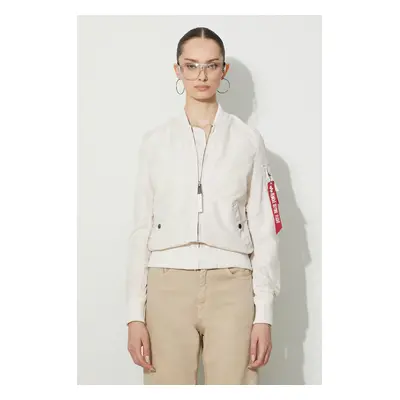 Bomber bunda Alpha Industries MA-1 TT Wmn 141041 578 béžová barva, přechodná