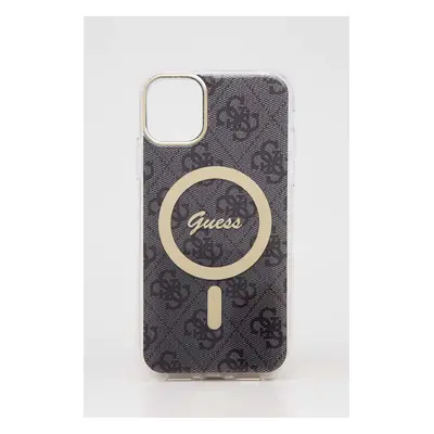 Pouzdro na telefon a nabíječka Guess iPhone 11 6,1'' černá barva