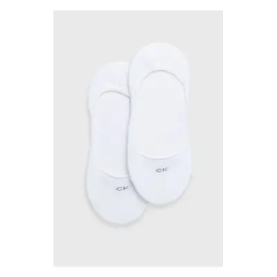 Ponožky Calvin Klein (2-pack) dámské, bílá barva, 701218767