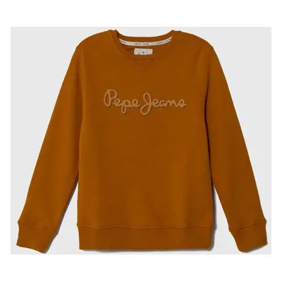 Dětská mikina Pepe Jeans oranžová barva, s potiskem