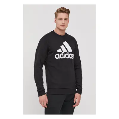 Mikina adidas GK9076 pánská, černá barva, s potiskem