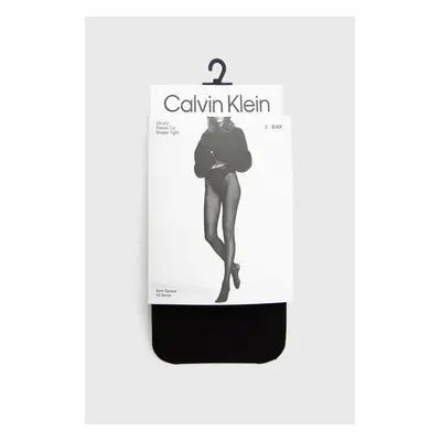 Punčochy Calvin Klein černá barva, 701218755