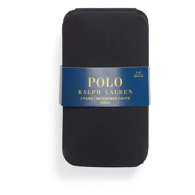 Dětské punčocháče Polo Ralph Lauren 2-pack černá barva