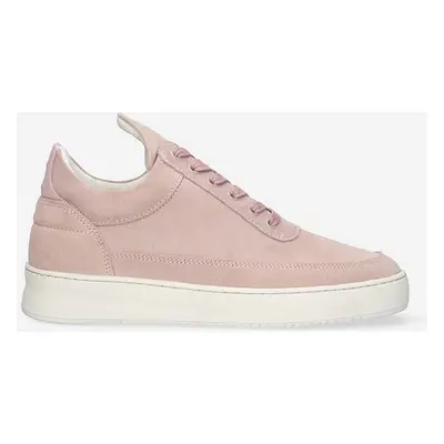 Semišové sneakers boty Filling Pieces Low Top Suede růžová barva, 10122792081