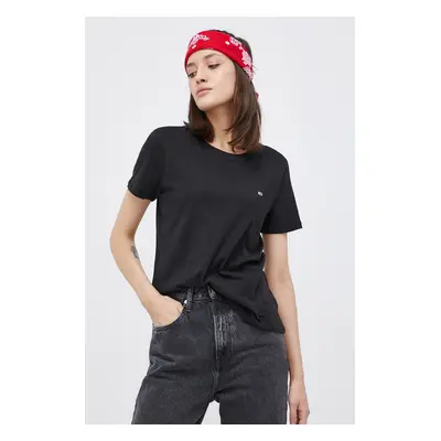 Bavlněné tričko Tommy Jeans bílá barva, DW0DW11459