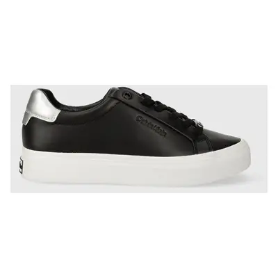 Sneakers boty Calvin Klein VULC LACE UP - NANO FOX černá barva, HW0HW02004