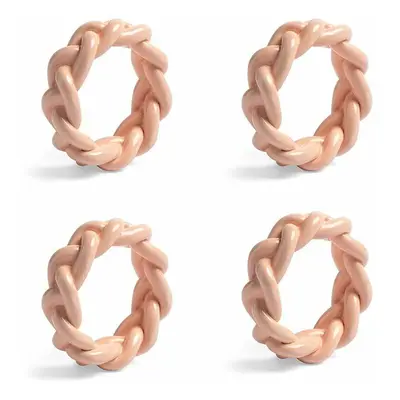 Kroužky na ubrousky &k amsterdam Braid Pink Set 4-pack