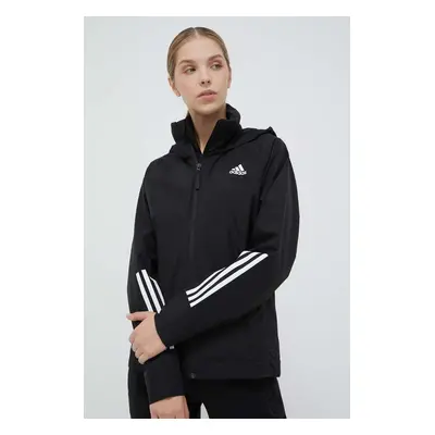 Bunda adidas dámská, černá barva, přechodná