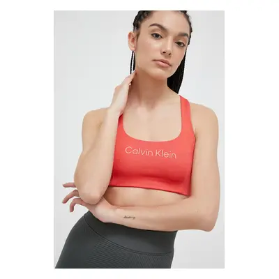 Sportovní podprsenka Calvin Klein Performance Essentials oranžová barva