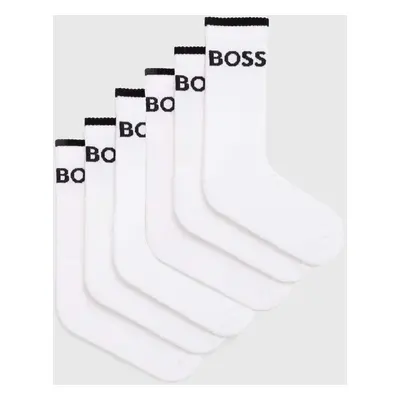 Ponožky BOSS 6-pack pánské, bílá barva, 50510168