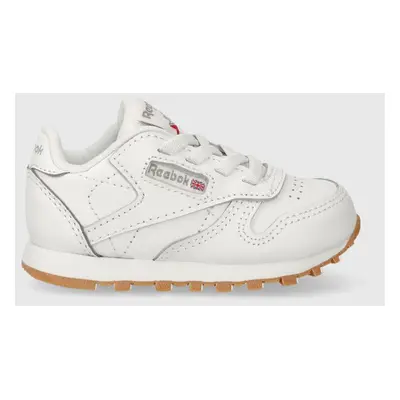 Dětské sneakers boty Reebok Classic CL LTHR bílá barva