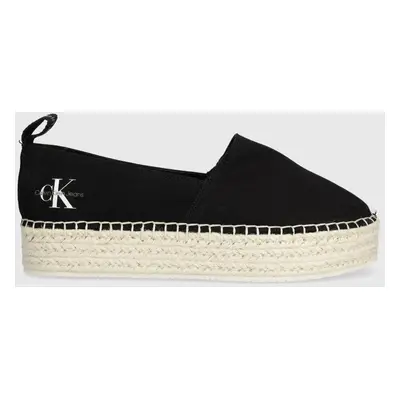 Espadrilky Calvin Klein Jeans PLATFORM ESPADRILLE ML BTW černá barva, na platformě, YW0YW01378