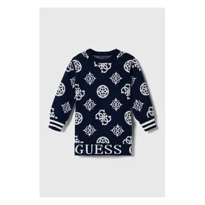 Dívčí šaty Guess tmavomodrá barva, mini