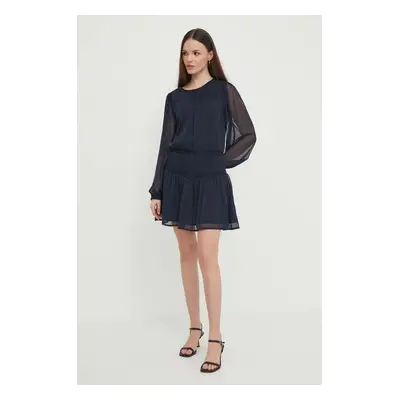 Šaty Pepe Jeans CLEO tmavomodrá barva, mini, PL953502