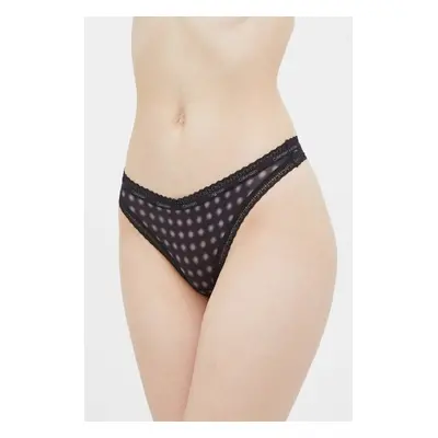 Tanga Calvin Klein Underwear černá barva, 000QD3763E