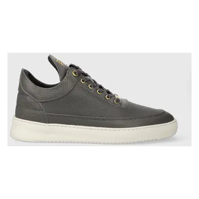 Kožené sneakers boty Filling Pieces Low Top Aten šedá barva, 10126591002